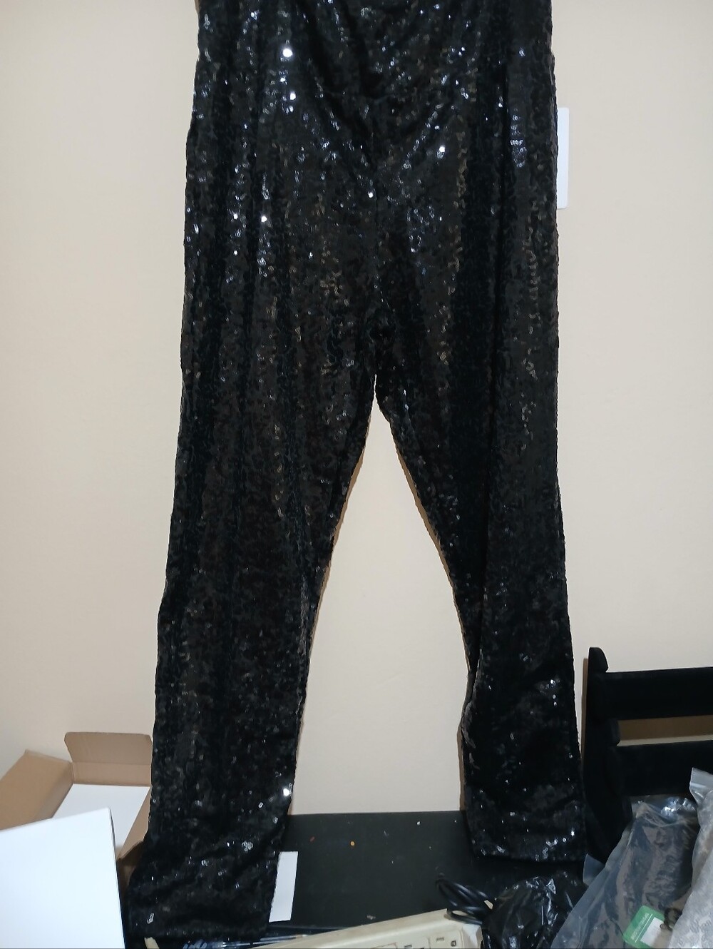 Black Sequin Ladies Leggings